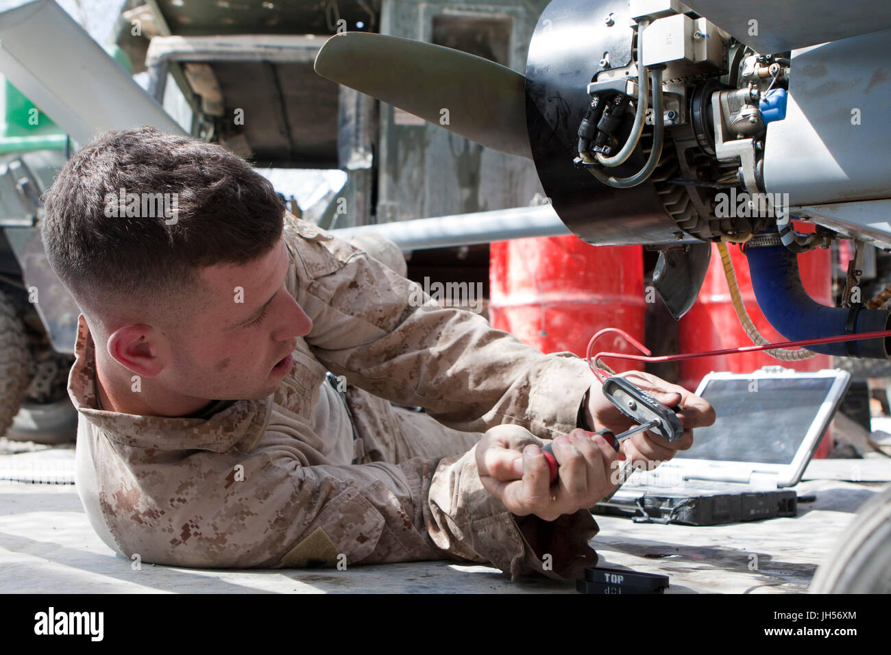 Militari USA fuchi e veicoli aerei senza equipaggio - UAV's Foto Stock