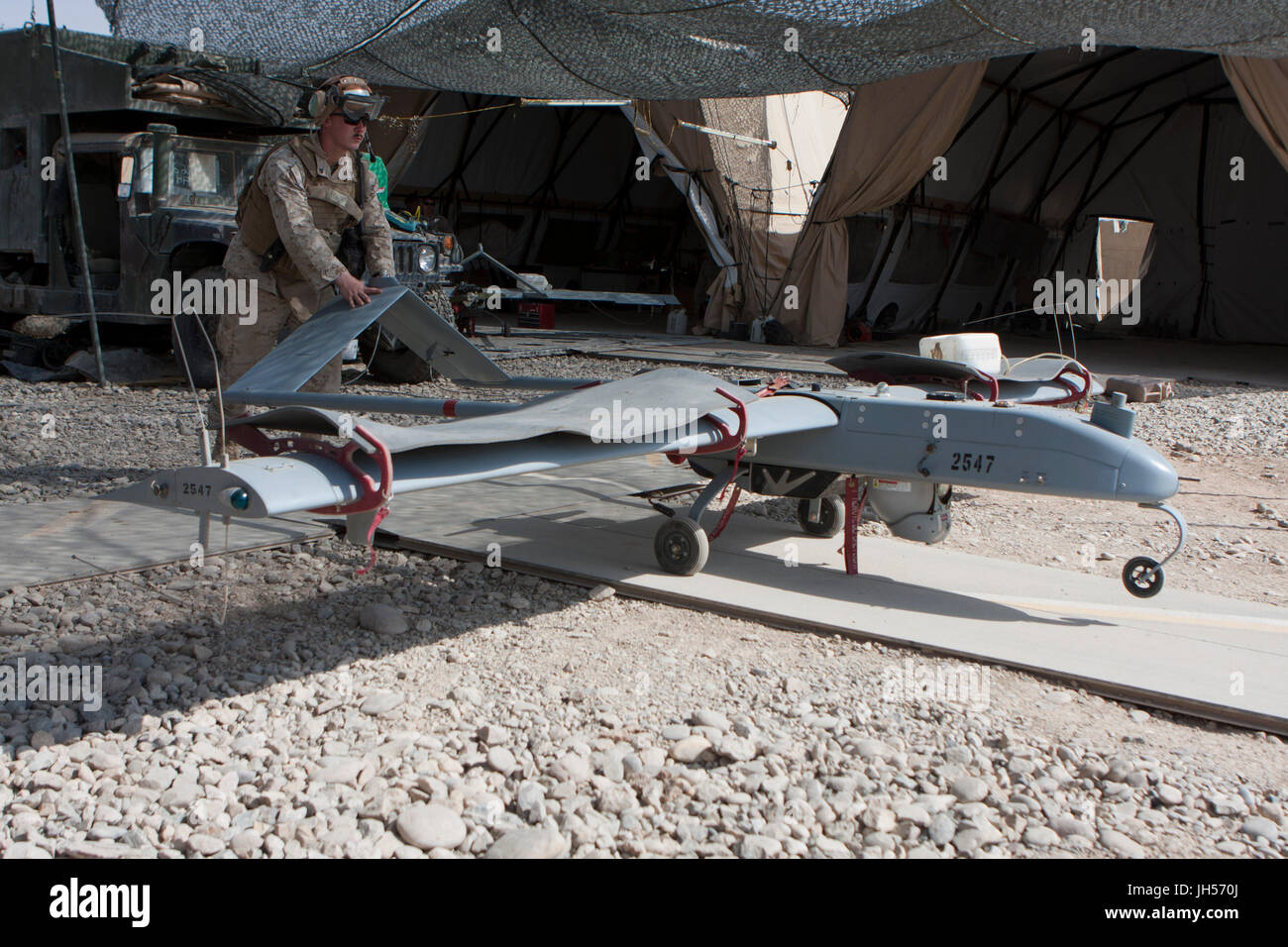 Militari USA fuchi e veicoli aerei senza equipaggio - UAV's Foto Stock