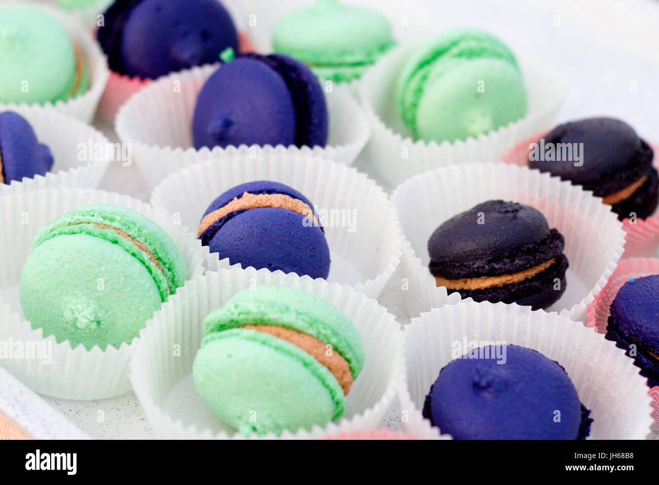 Macaron colorati Foto Stock
