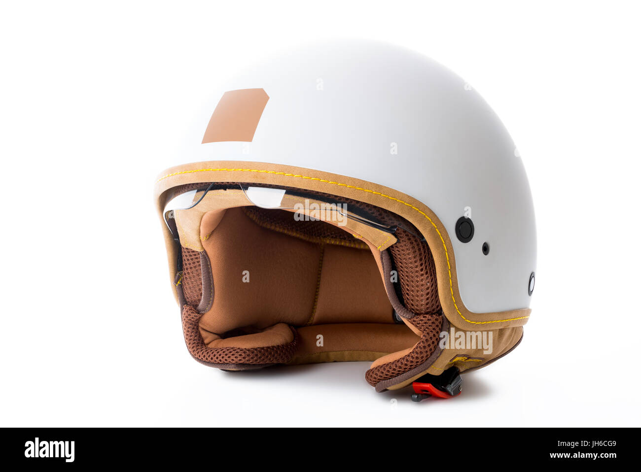 Casco Moto Jet Motocubo 722 TOP ANT Pelle Visiera Elicotterista Tabacco 22 06 P148520