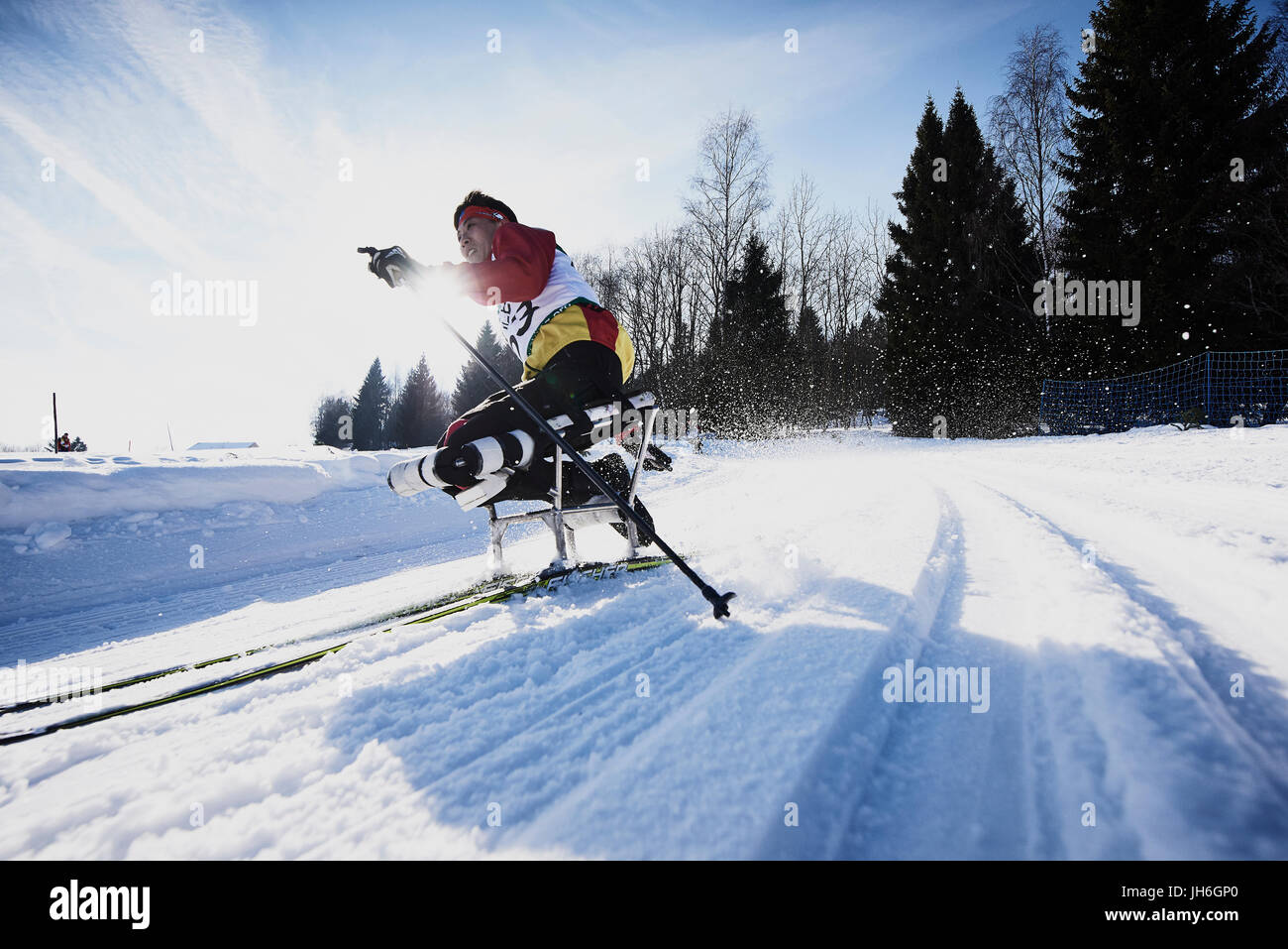 IPTC Para Mondiali di Sci Nordico in Finsterau, Germania Foto Stock