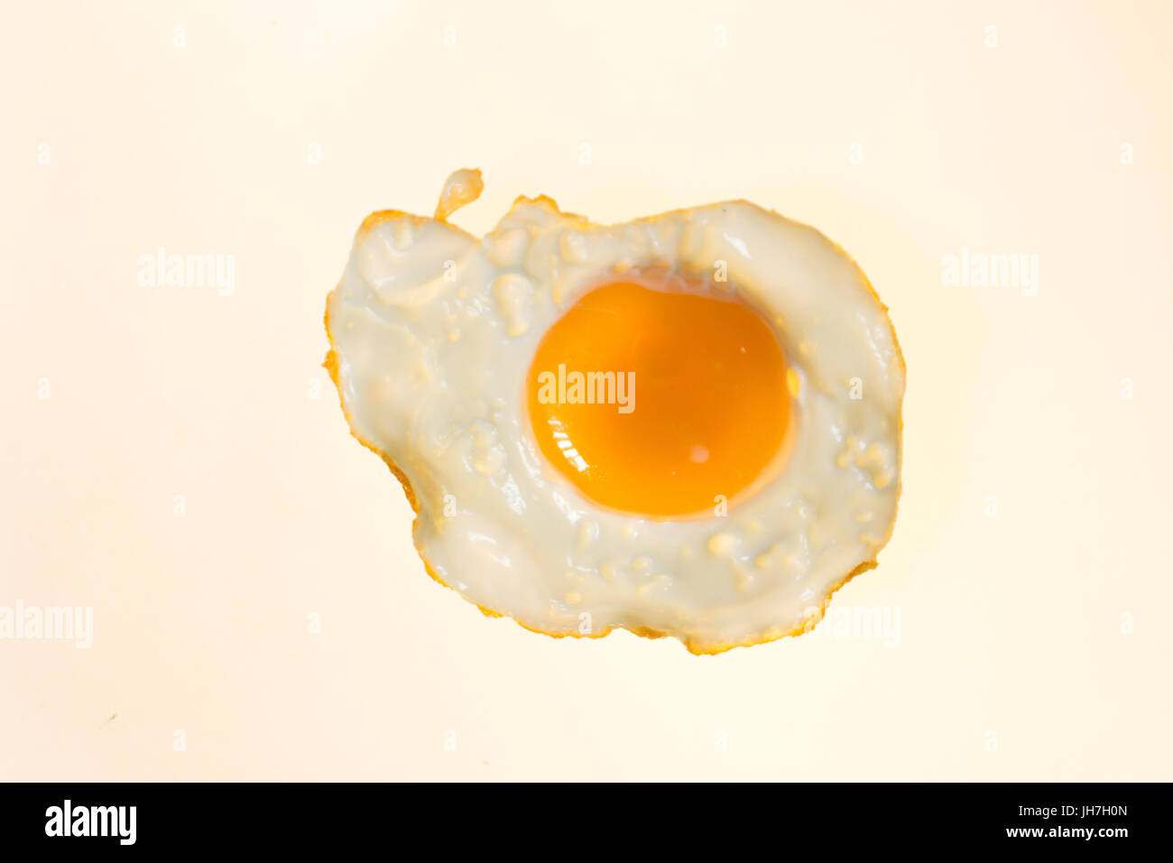 Fotografia di un uovo fritto dettaglio Foto Stock