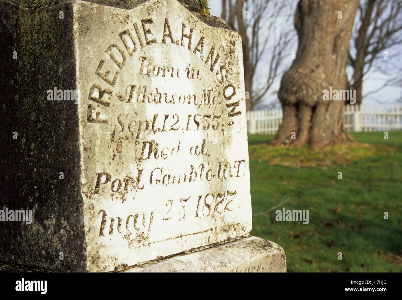 Buena Vista cimitero, Port Gamble, Washington Foto Stock