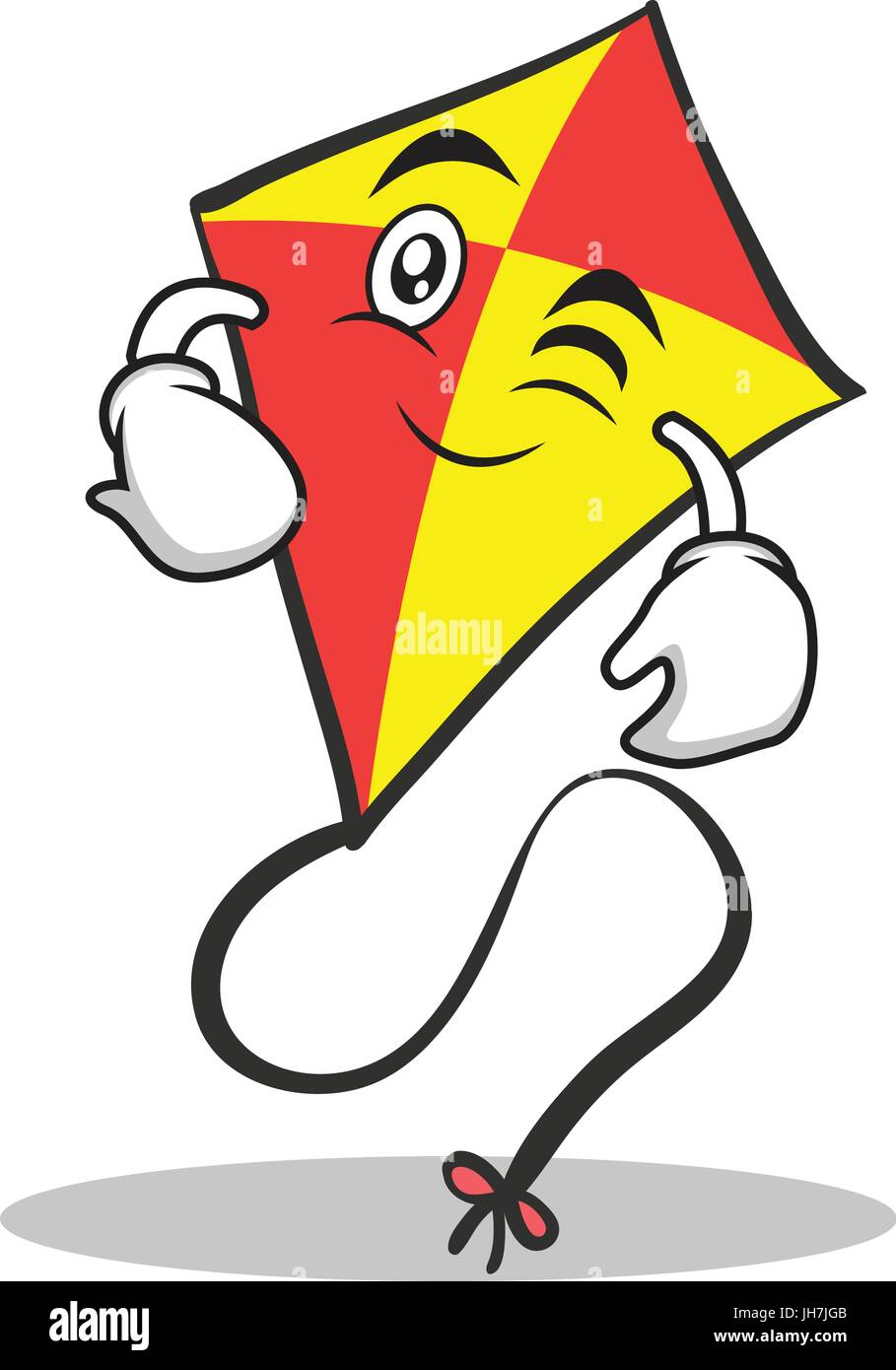Wink aquilone rosso personaggio cartoon Illustrazione Vettoriale