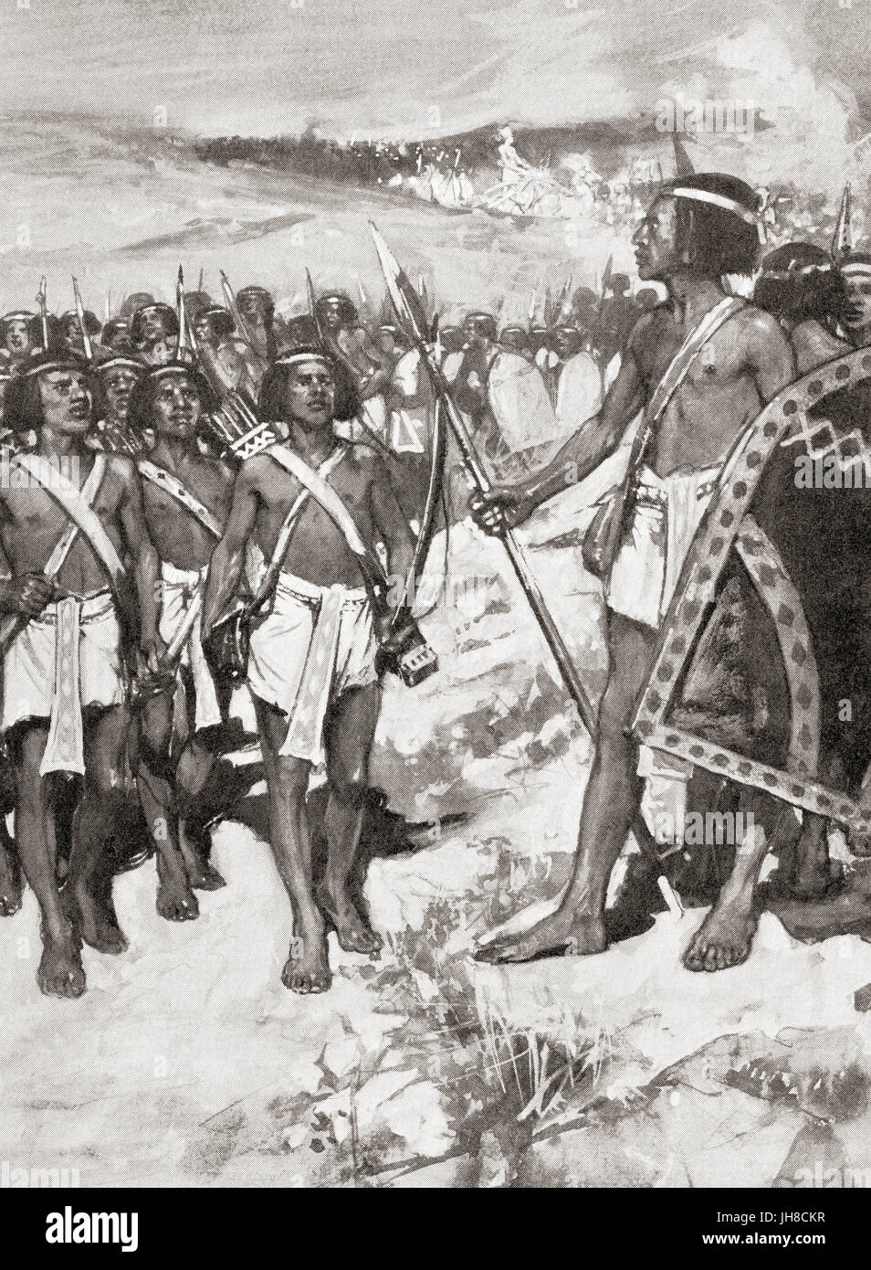 La fanteria nell'antico Egitto. Da Hutchinson nella storia delle nazioni, pubblicato 1915. Foto Stock