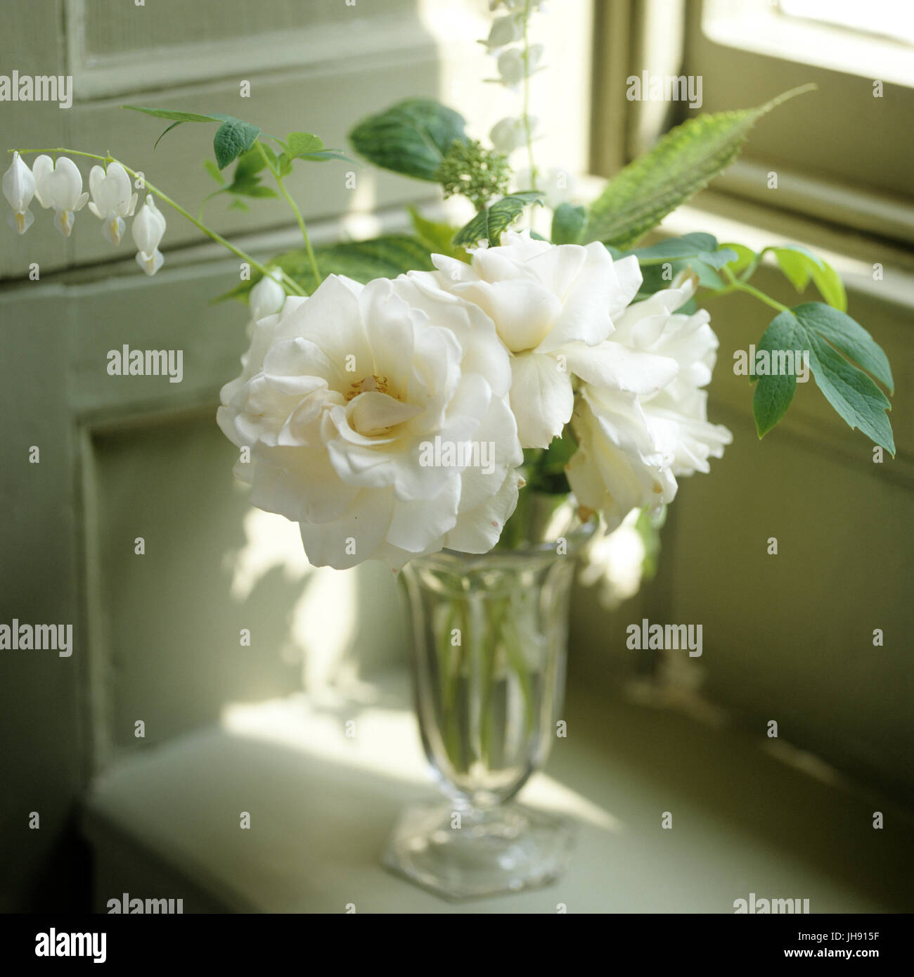 Fiori in un vaso elegante Foto Stock
