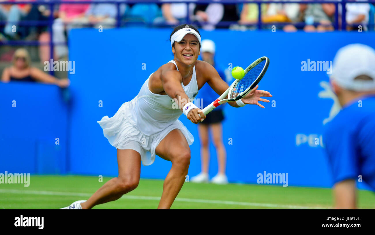 Heather Watson (GB) giocando a Aegon International, Eastbourne 2017 Foto Stock