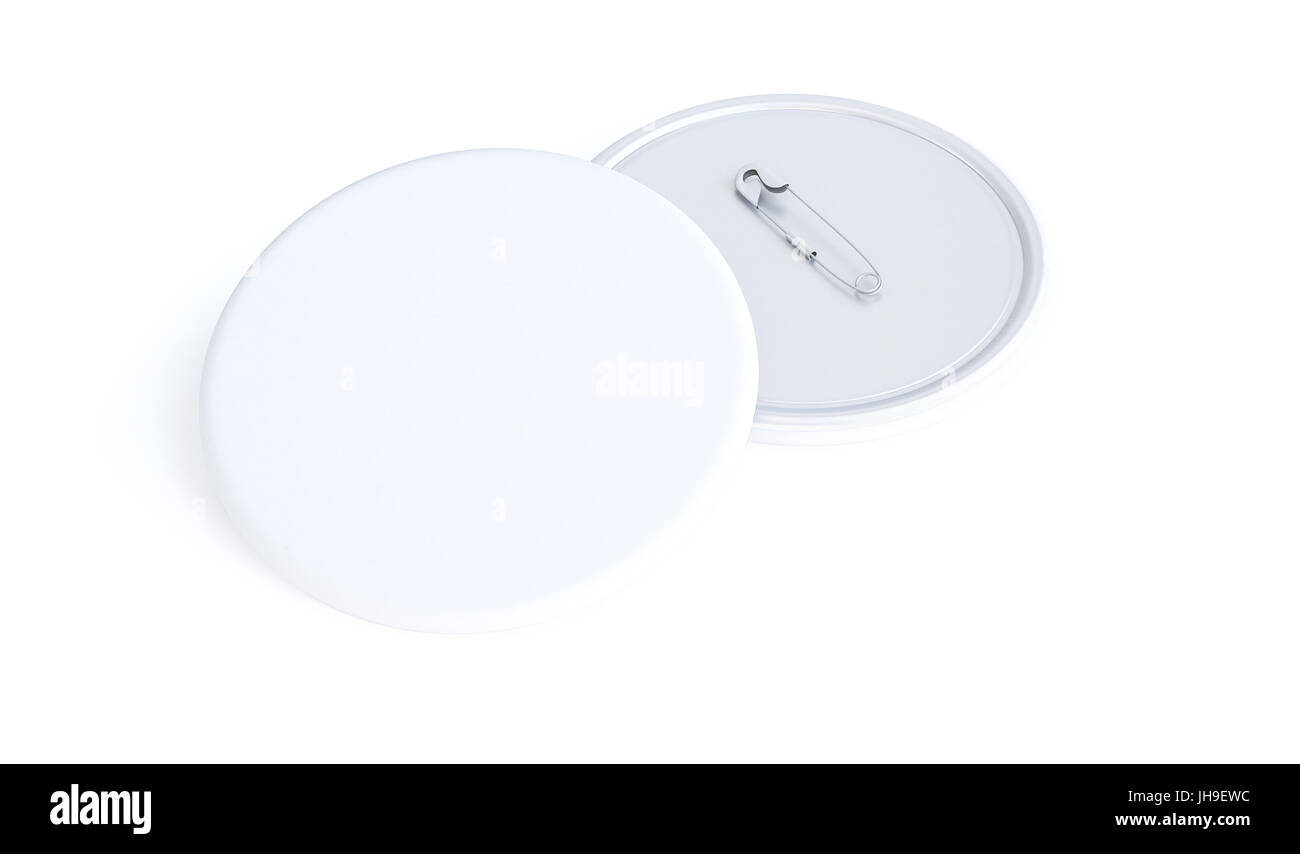 3D rendering di isolato di badge pin Foto Stock