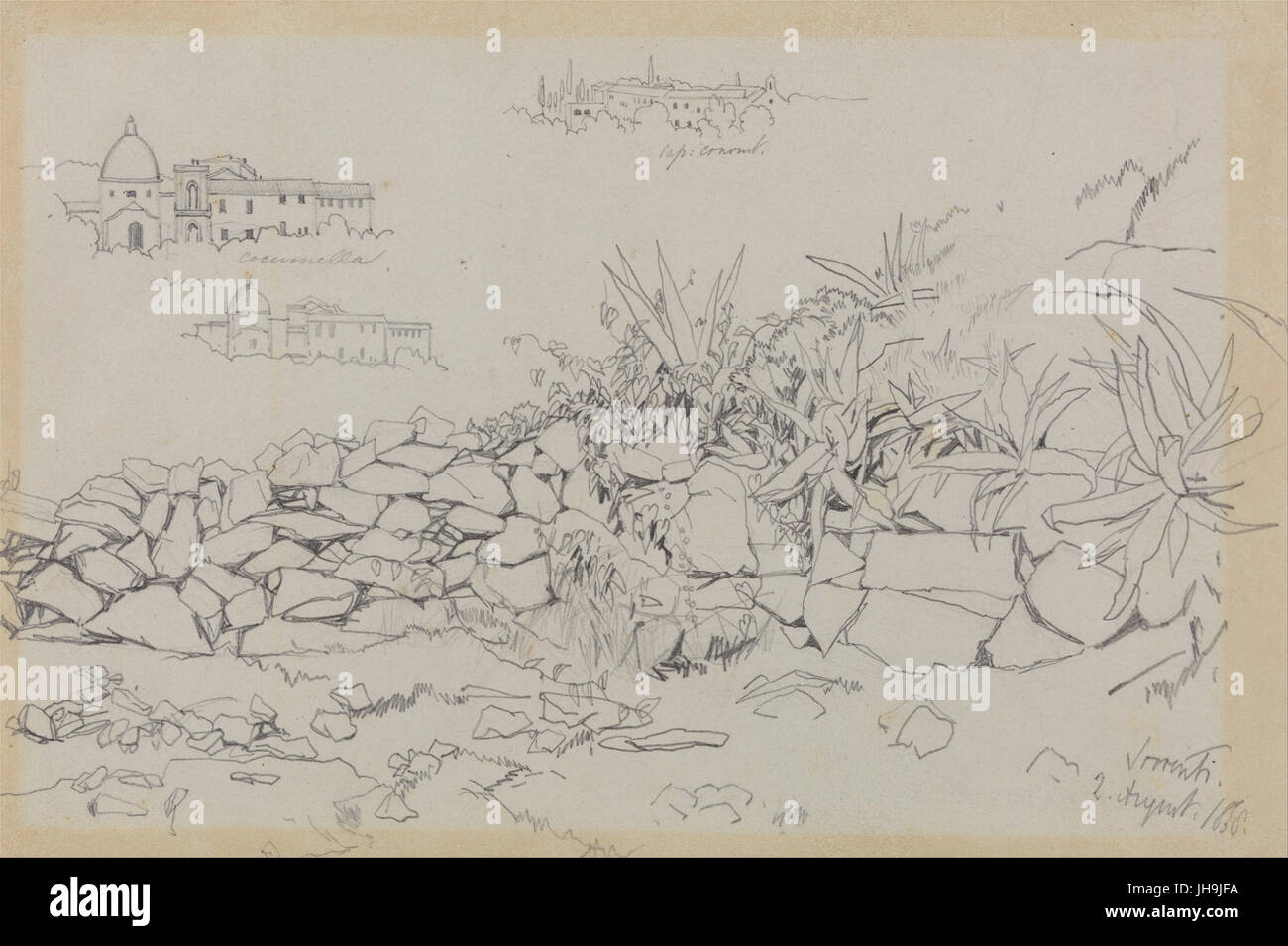 Edward Lear - Sorrento, 2 Agosto 1838 - Foto Stock