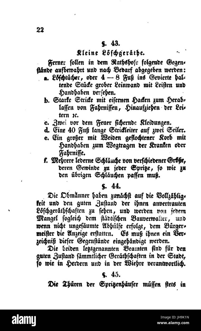 Feuerpolizei Ordnung Freiburg 022 Foto Stock