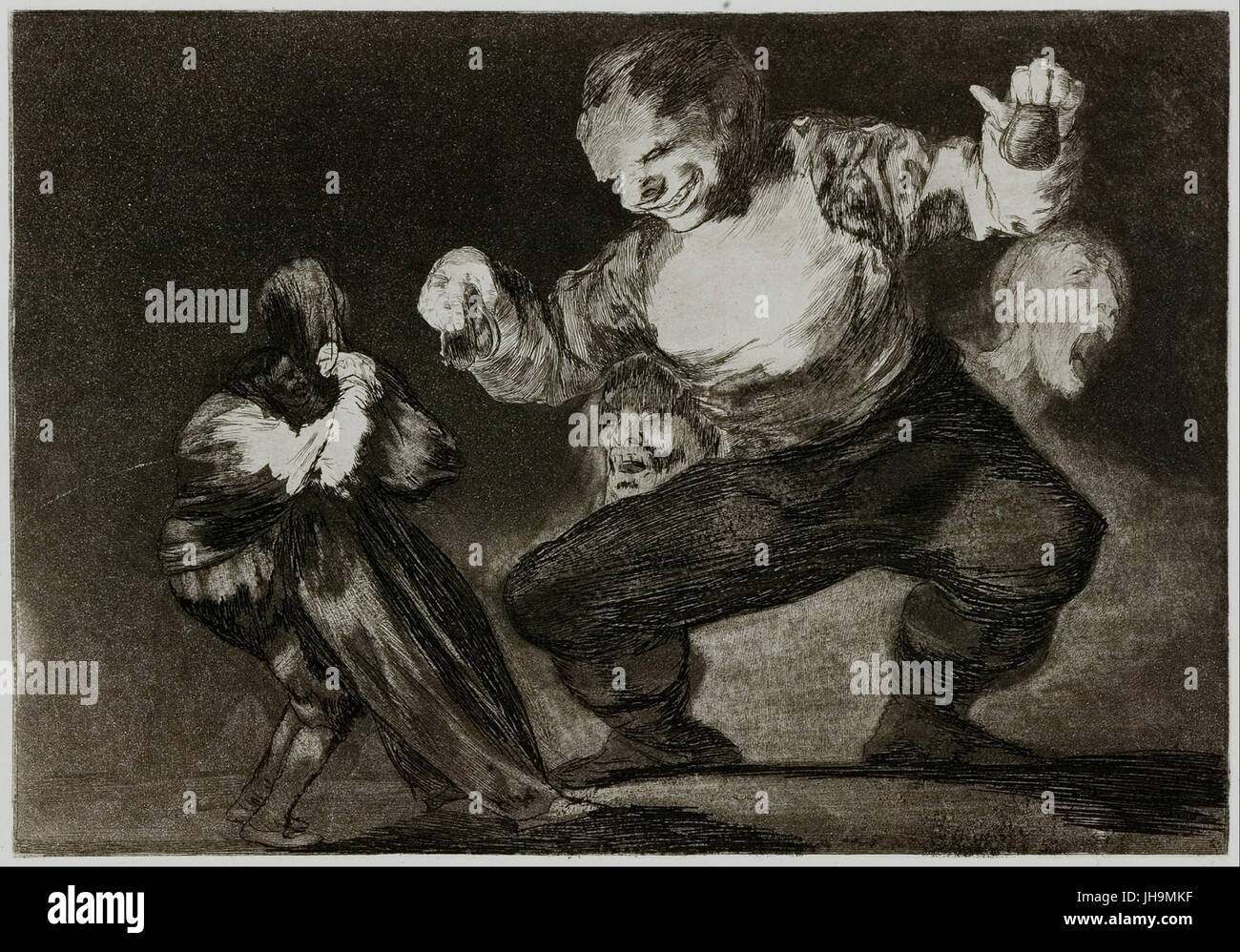 Francisco Goya - stupido - piastra 4 dalla serie 'Los Disparates' (le follie) - Foto Stock