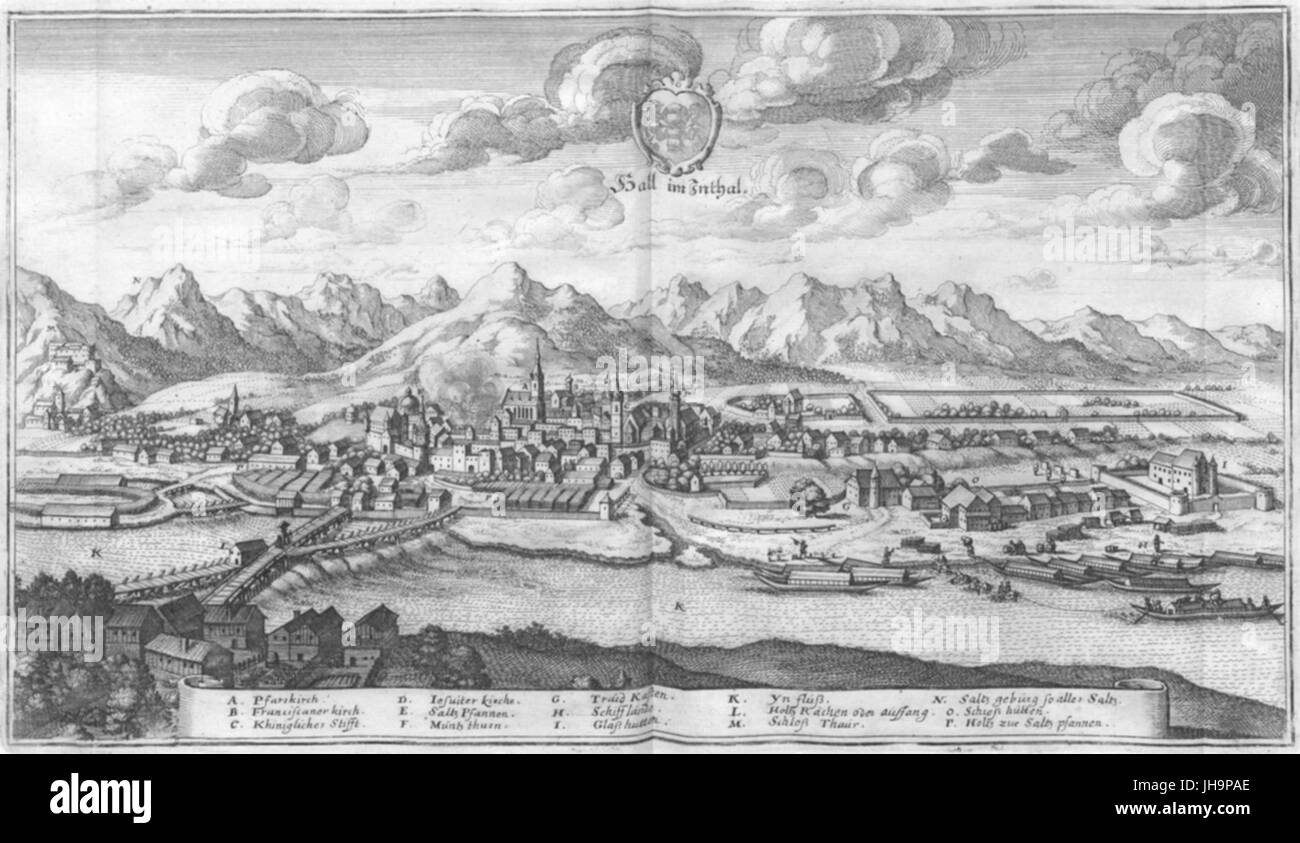 Hall Inthal im (Merian) Foto Stock