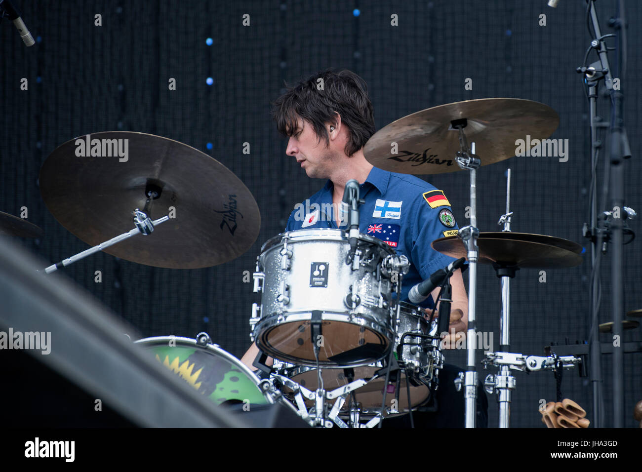 Pori, Finlandia. 13 luglio 2017. Wilco eseguire al 2017 edition del finlandese Pori Jazz Festival. Credito: Stefan Crämer/Alamy Live News Foto Stock