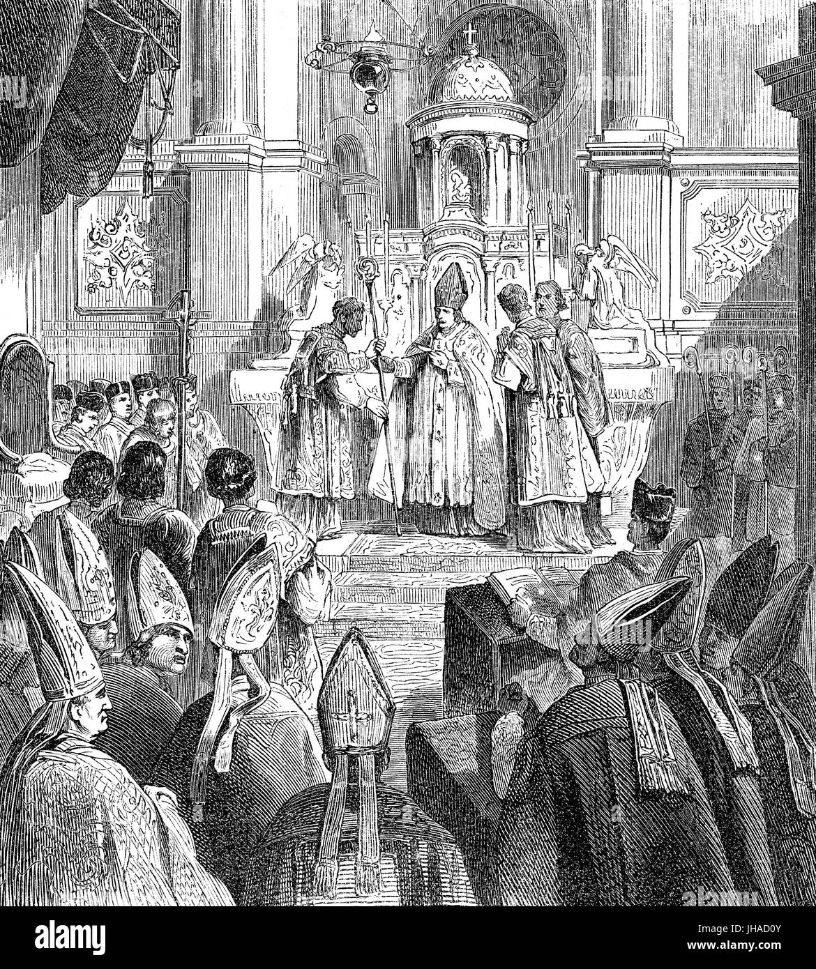 Il quarto Concilio di Costantinopoli, 869-870 Foto Stock