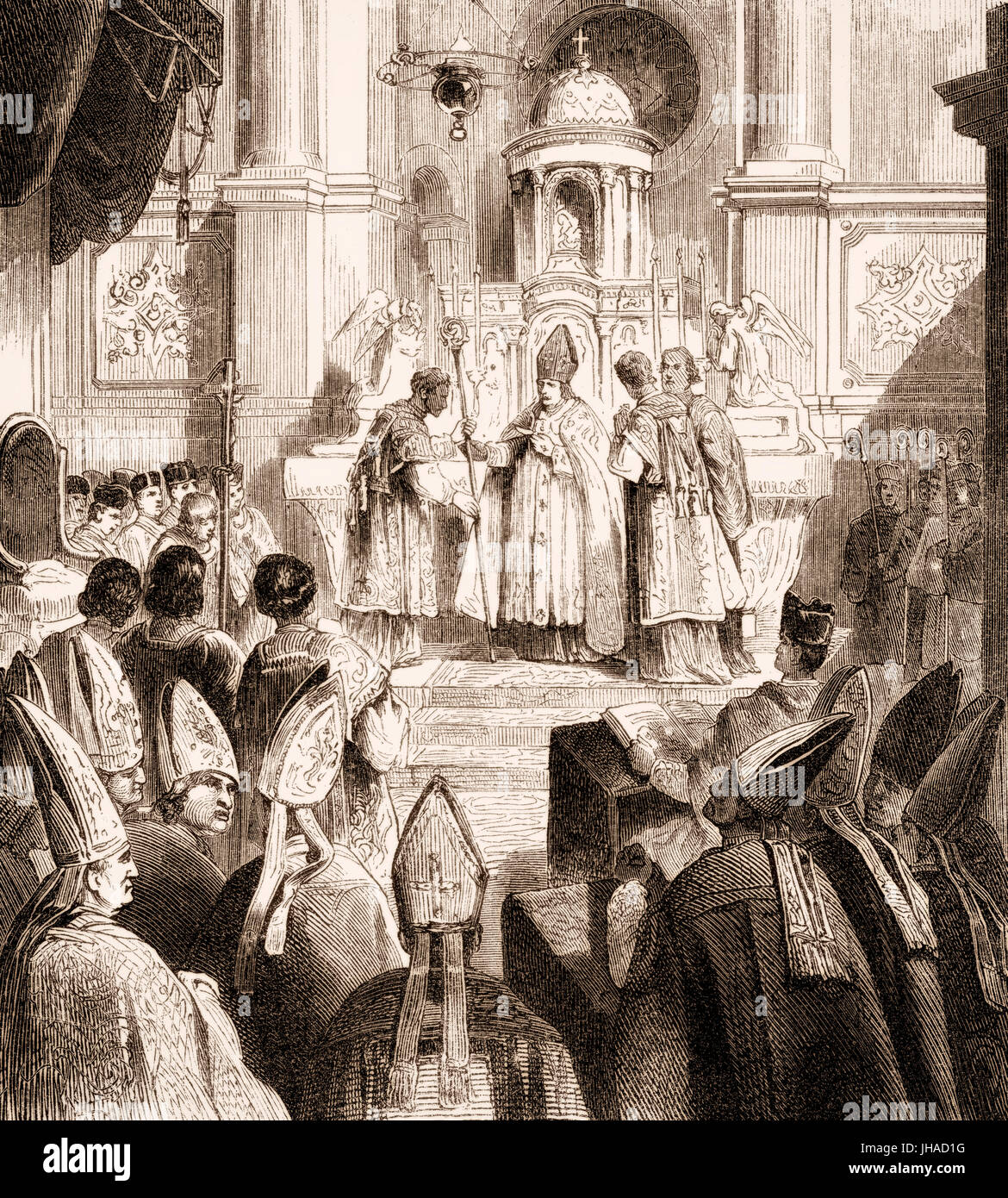 Il quarto Concilio di Costantinopoli, 869-870 Foto Stock