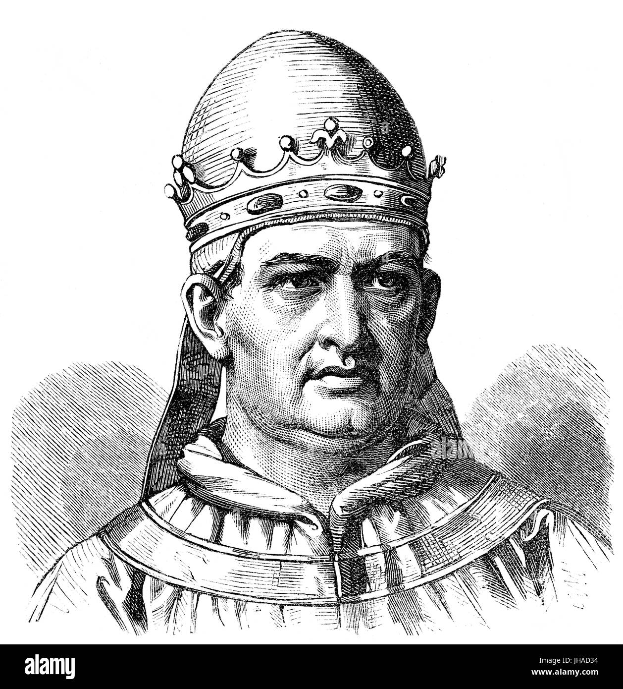 Papa Giovanni VIII, fu Papa dal 14 dicembre 872 fino alla sua morte nel 882 Foto Stock