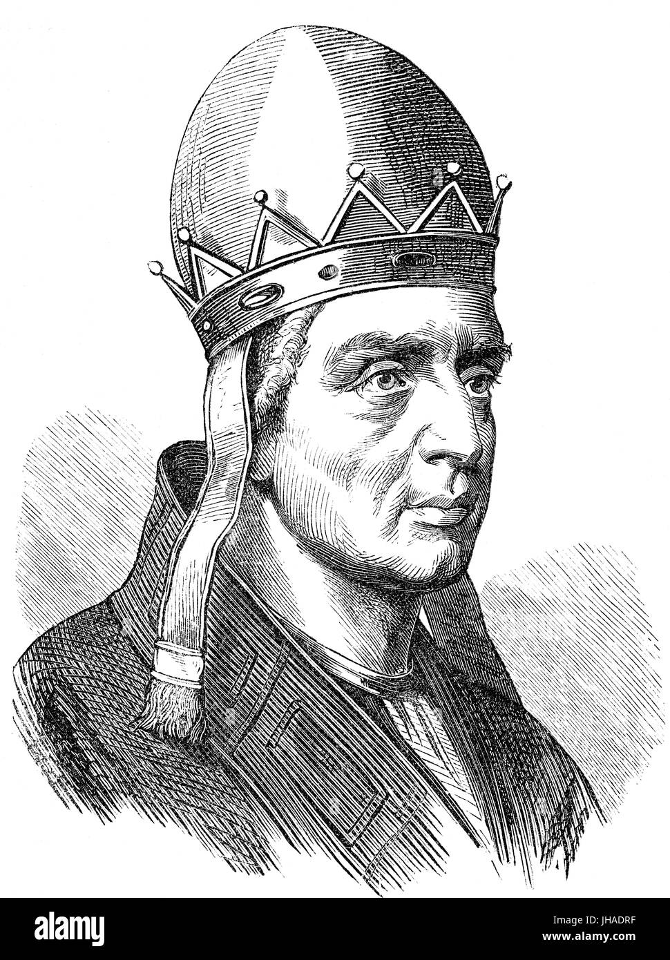 Papa Benedetto VIII, ca. 980-1024, regnò dal 18 maggio 1012 fino alla sua morte nel 1024 Foto Stock