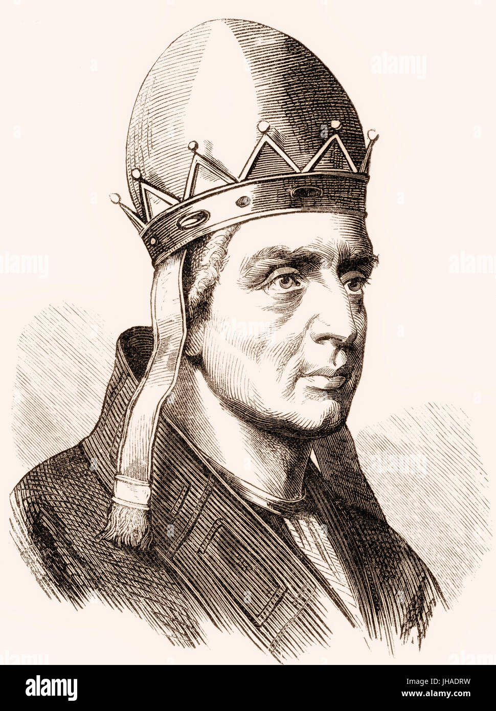 Papa Benedetto VIII, ca. 980-1024, regnò dal 18 maggio 1012 fino alla sua morte nel 1024 Foto Stock