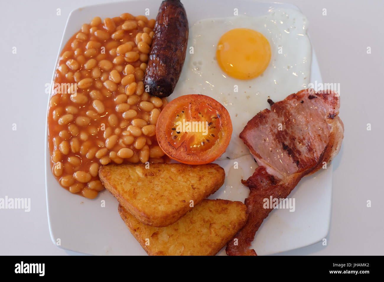 Una cotta prima colazione inglese. Foto Stock