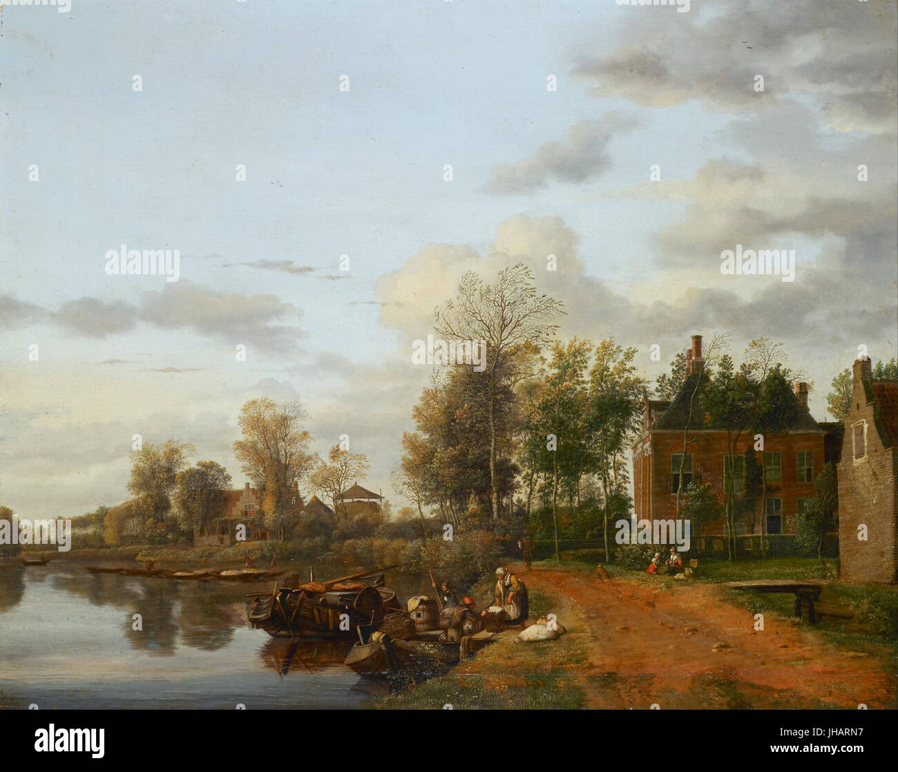 Jan van de Heyden - Country House sulla Vliet nei pressi di Delft - Foto Stock