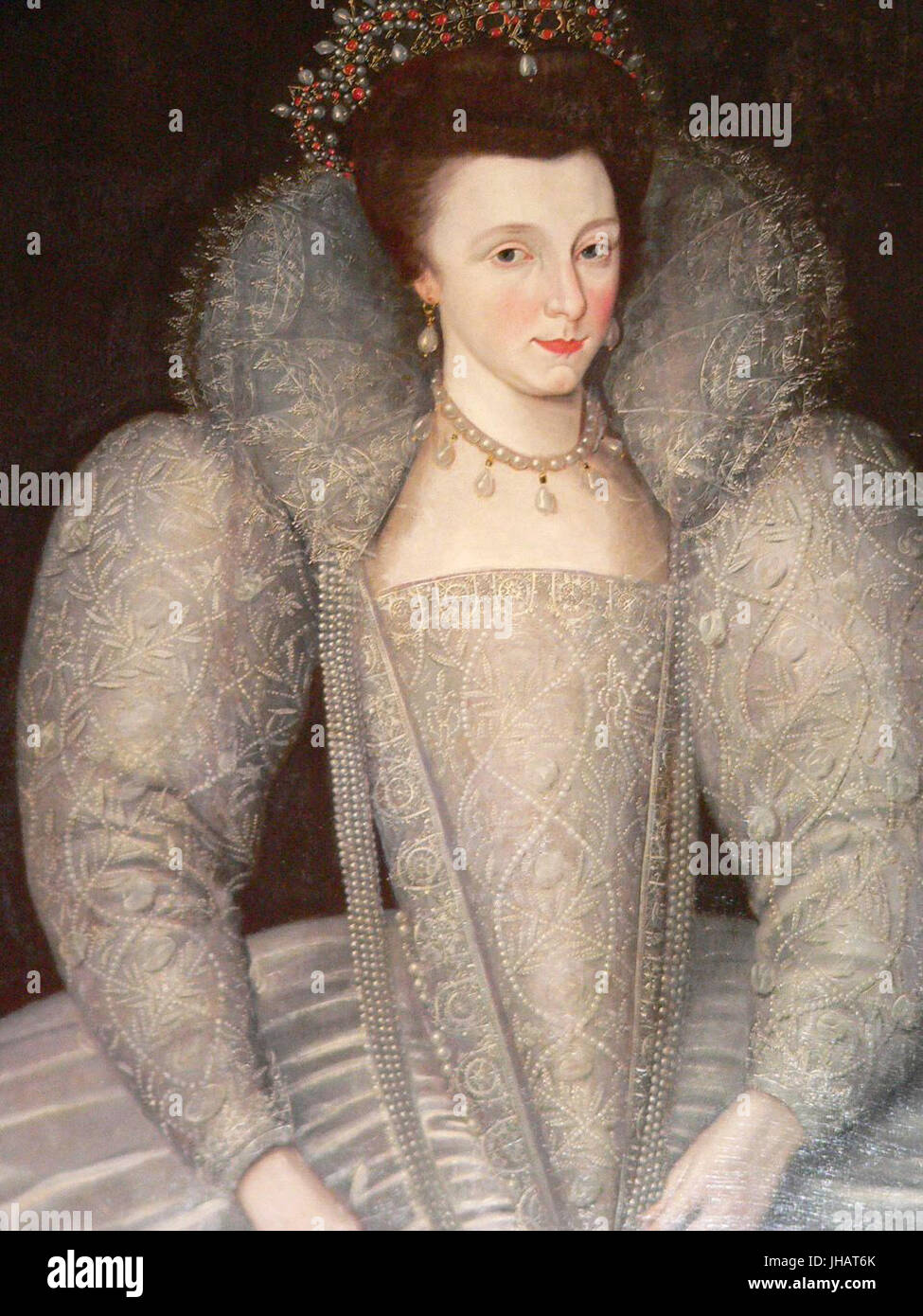 Elizabeth Vernon, contessa di Southampton attribuito a Marcus Gheeraerts il giovane Foto Stock