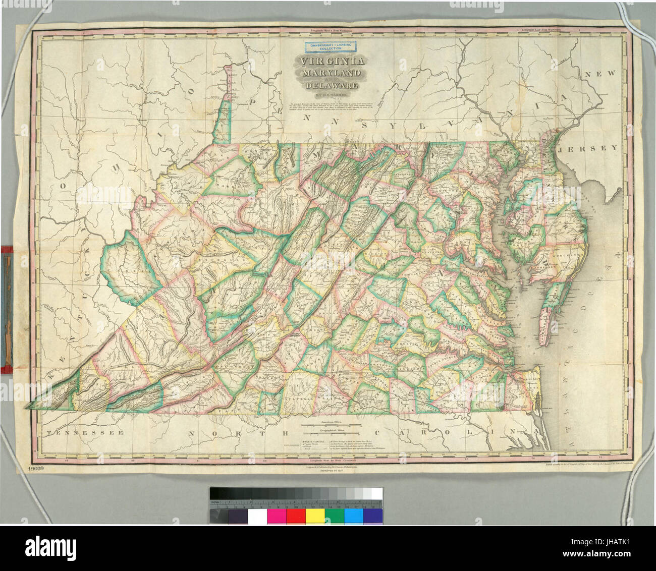 Virginia, Maryland, Delaware e (NYPL b15260687-434093) Foto Stock