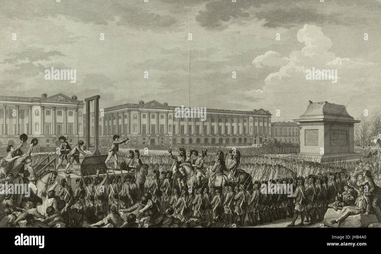 Esecuzione di Louis XVI Foto Stock