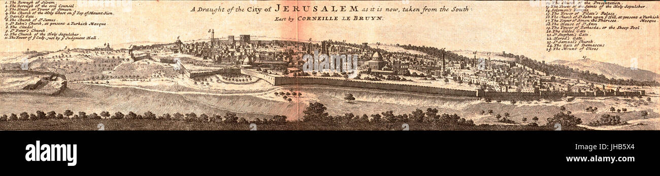 Gerusalemme. Herman Moll. L'impero turco in Europa, Asia e Africa. 1752 (ritagliate) Foto Stock