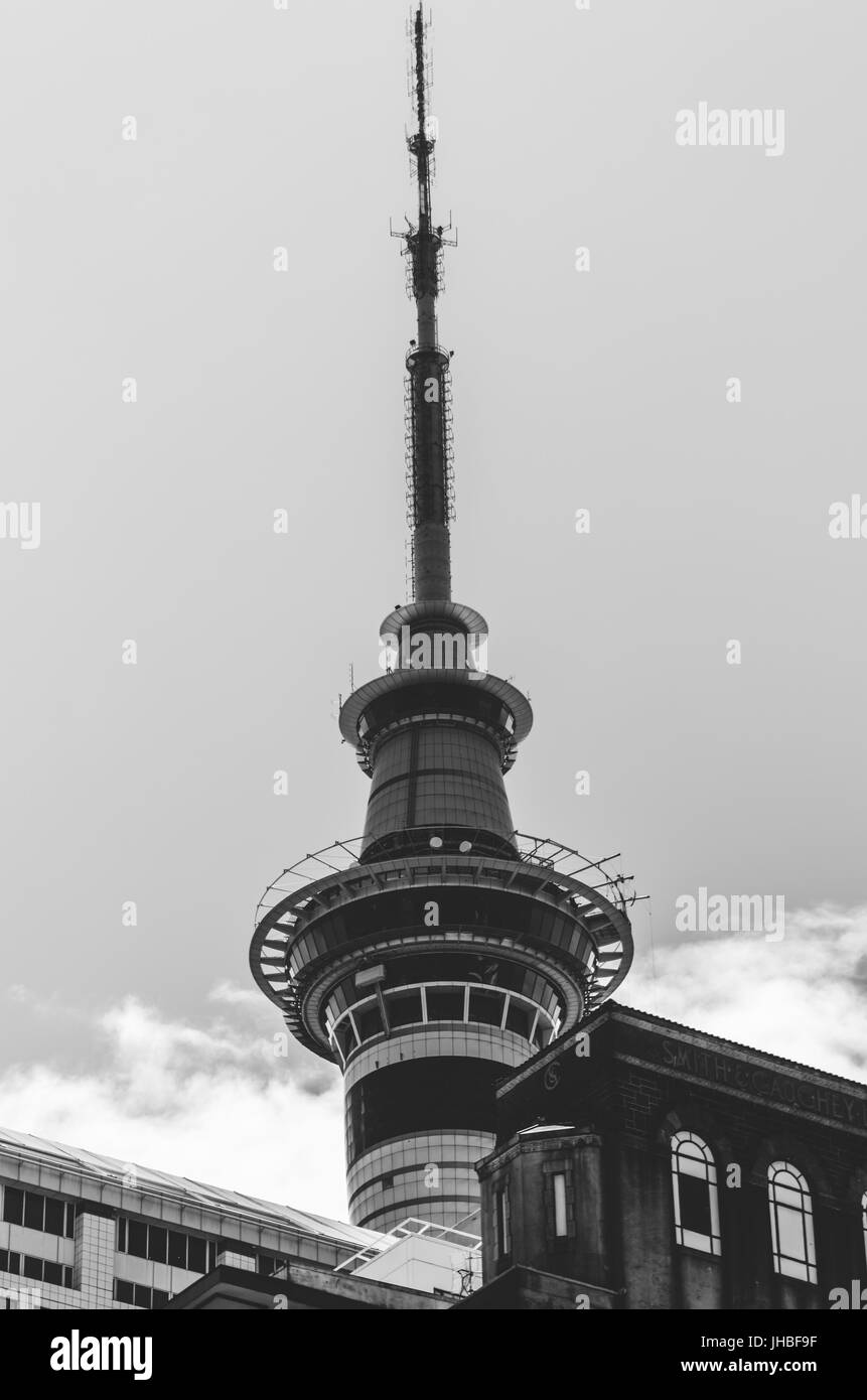 La Sky Tower di Auckland, Nuova Zelanda Foto Stock