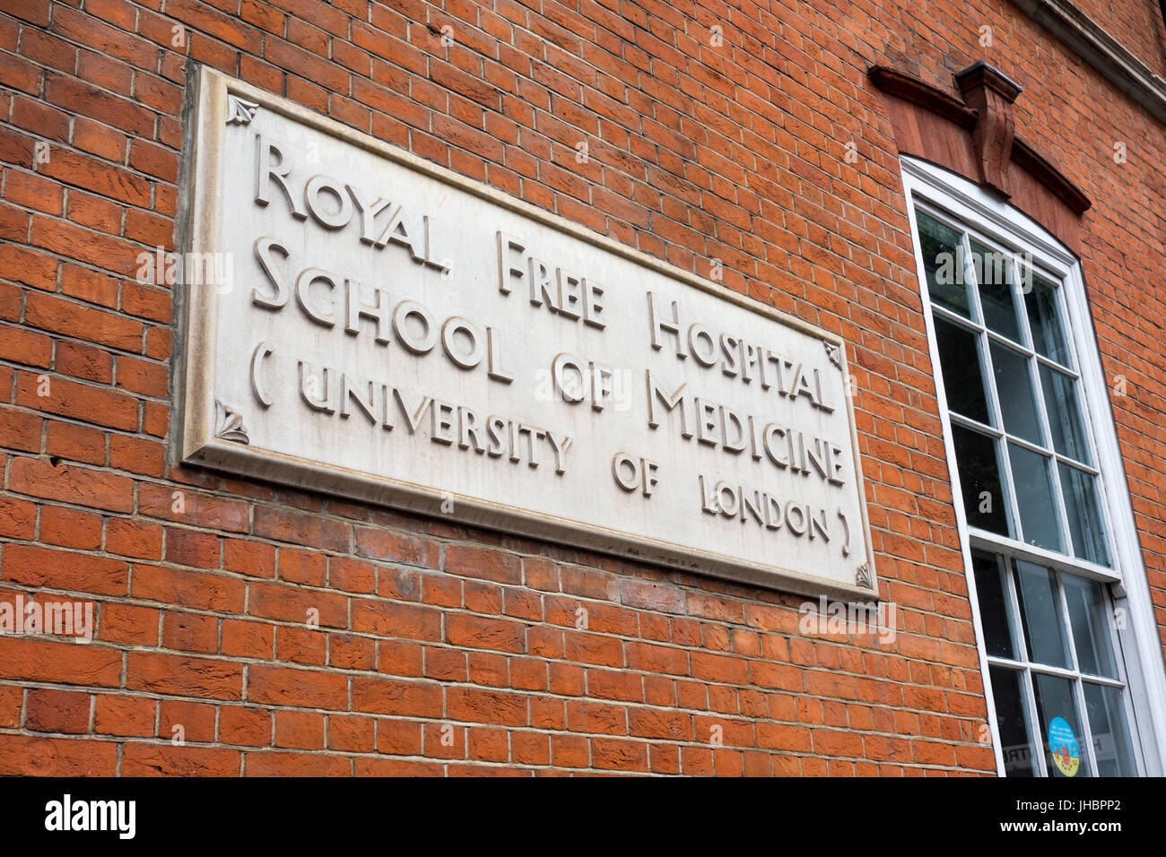 Università di Londra e il Royal Free Hospital School of Medicine di Londra, Regno Unito Foto Stock