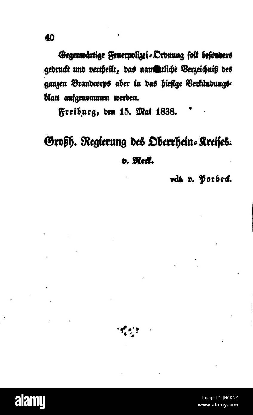 Feuerpolizei Ordnung Freiburg 040 Foto Stock