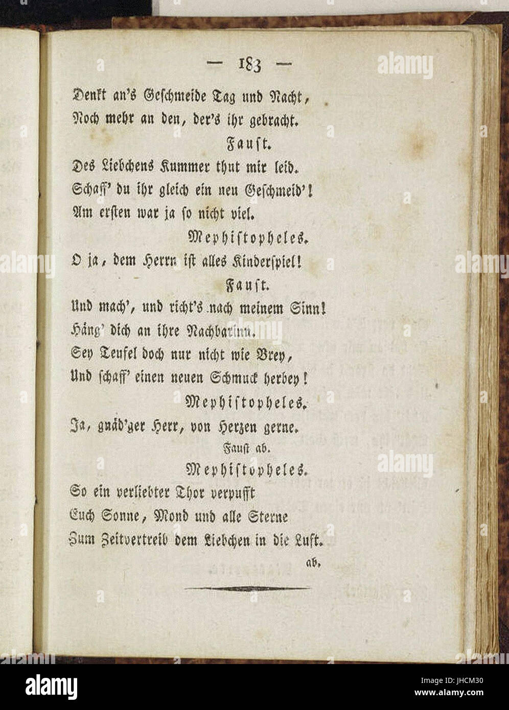 Faust I (Goethe) 183 Foto Stock