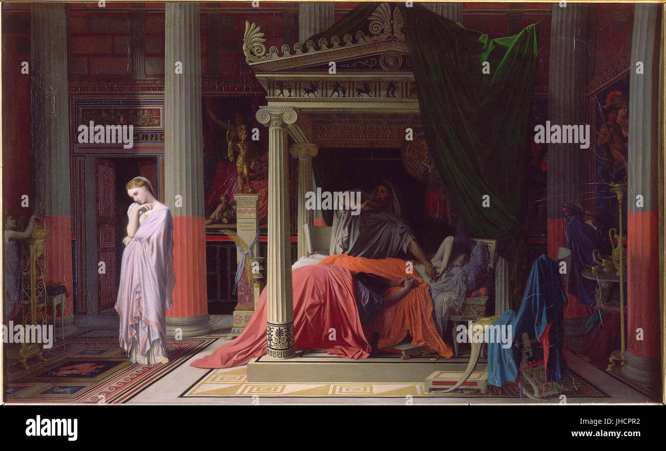 Jean-Auguste-Dominique Ingres - La maladie d'Antioco, ou Antiochus et Stratonice - Foto Stock