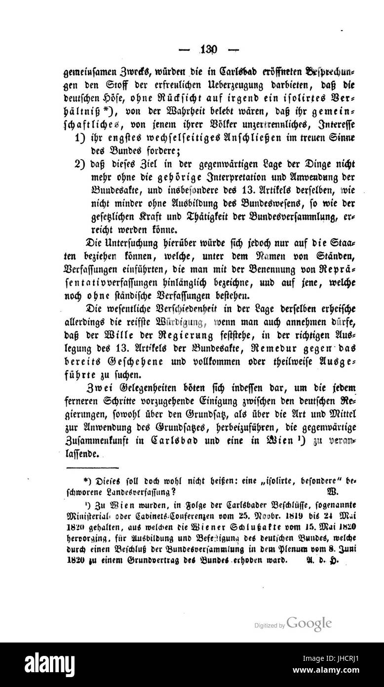 Karlsbader Protokolle 25 Foto Stock