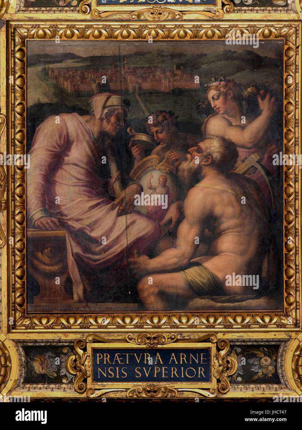 Giorgio Vasari - Allegoria di San Giovanni Valdarno - Foto Stock