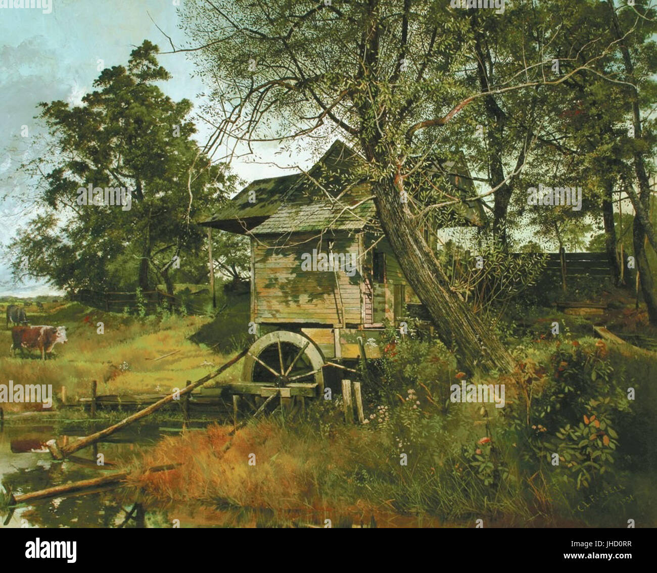 Charles Fussell Lewis - il vecchio mulino (1901) Foto Stock