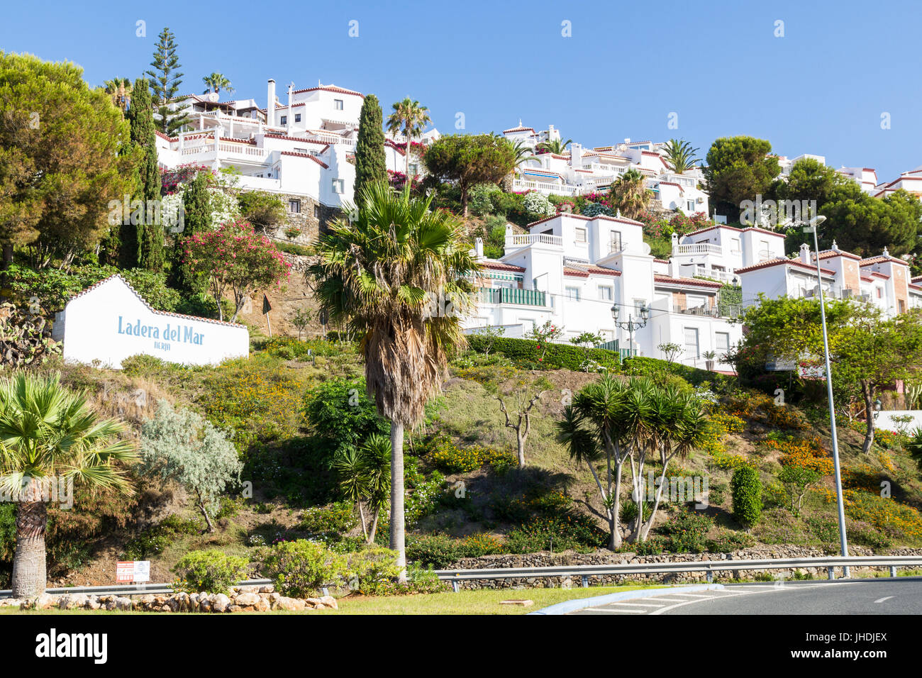 Il Ladera del Mar complesso residenziale appena fuori Nerja sulla Costa del Sol in Spagna Foto Stock