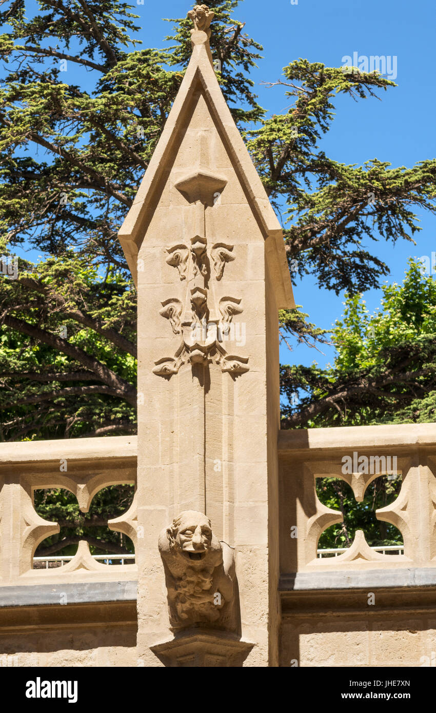Gargoyle sulla cattedrale di Narbonne, Occitanie, Francia Foto Stock