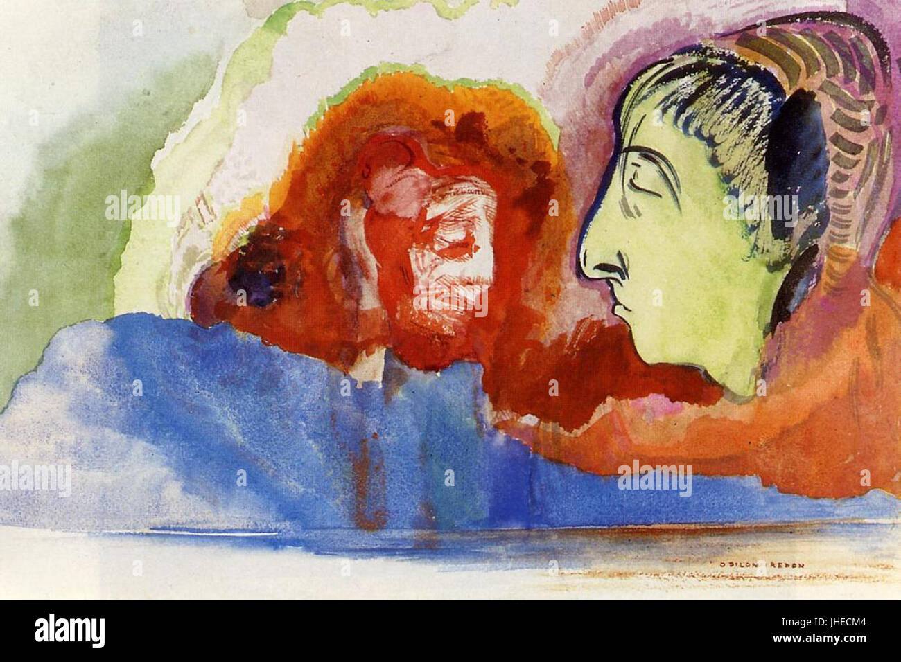 Odilon Redon - La visione de Dante Foto Stock Odilon Redon - La visione de Dante Foto Stock