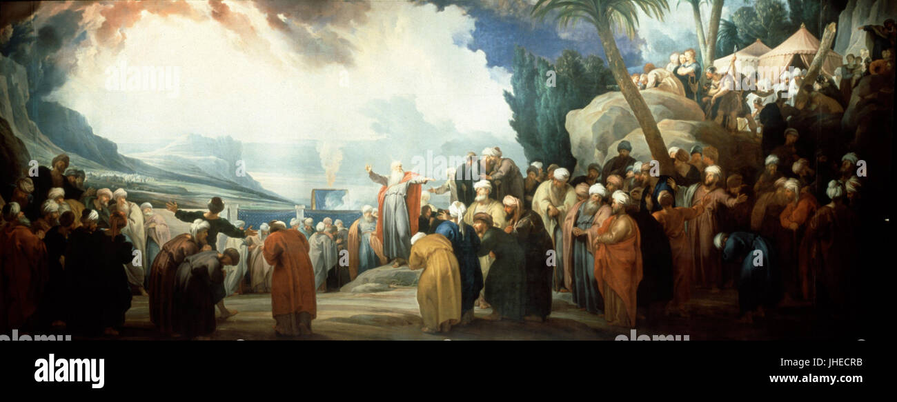 Jacob de Wit - Mosè elegge il Consiglio dei settanta anziani - Foto Stock