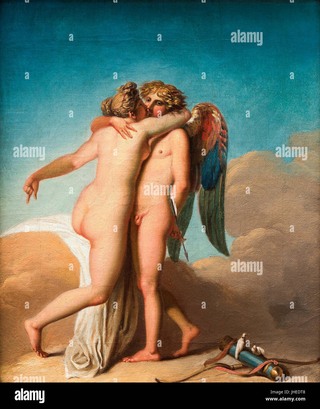 Nicolai Abildgaard - Amor og psiche favner hinanden Foto Stock