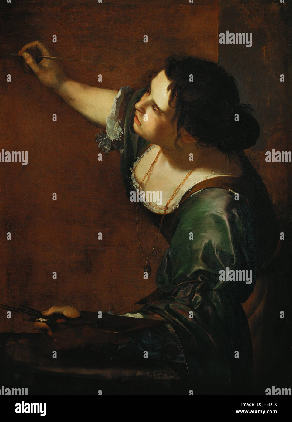 Autoritratto come allegoria della pittura (la Pittura) - Artemisia Gentileschi Foto Stock