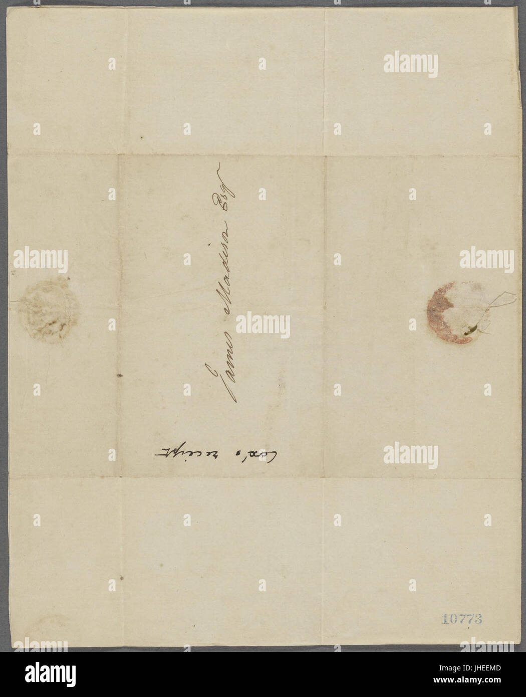 Lettera da John Cox (NYPL b11904004-5213100) Foto Stock