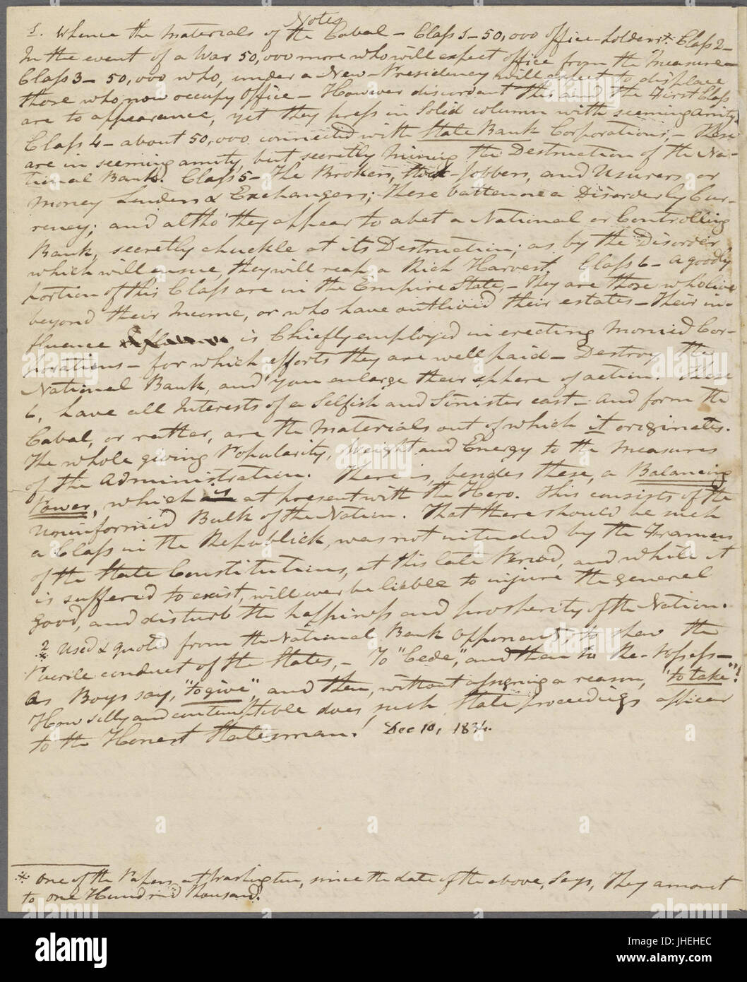 Questo documento della New York Public Library copre i documenti dal 1834 al 1836, fornendo informazioni storiche su eventi, persone e sviluppi durante questo periodo. Serve come fonte primaria per comprendere la storia americana degli inizi del XIX secolo. Foto Stock