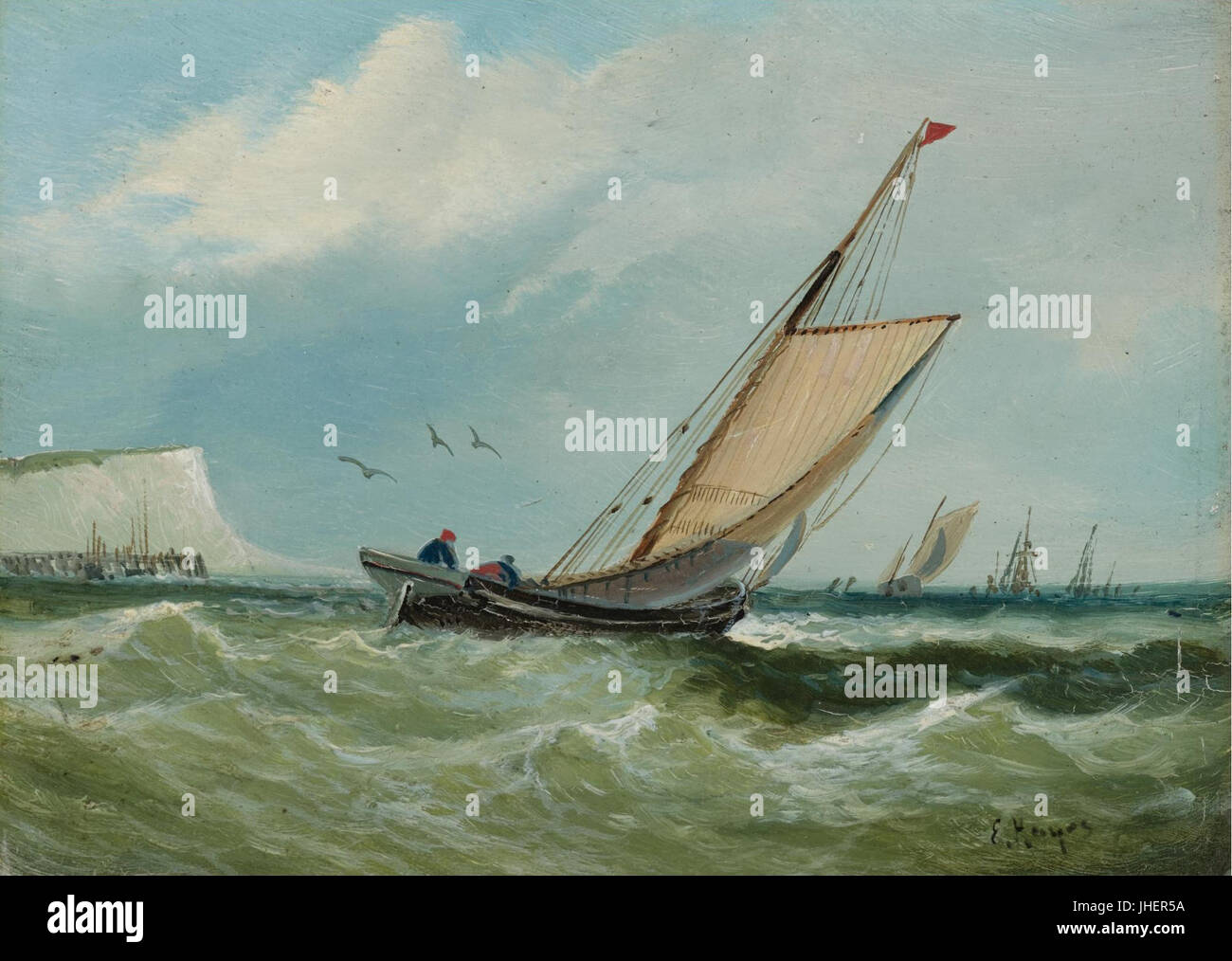 Edwin Hayes (modo di) - Imbarcazioni off Dover Foto Stock