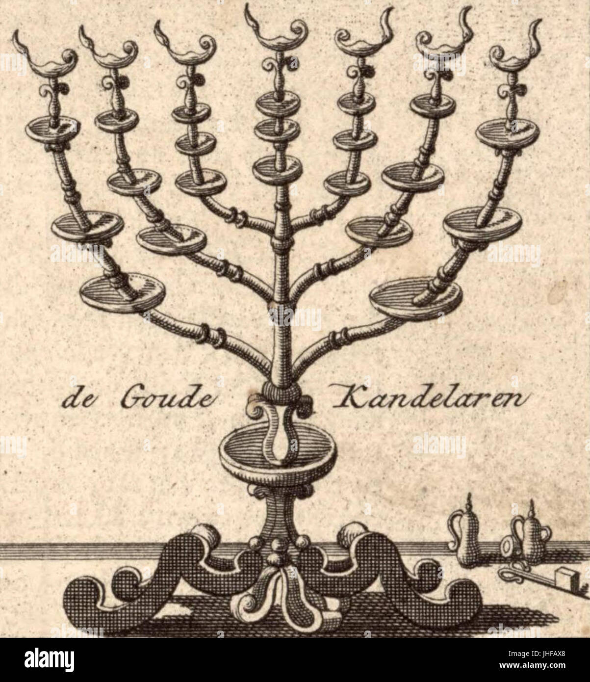 Jan van Jagen. de Goude Kandelaren. Ierusalem. 1770s Foto Stock