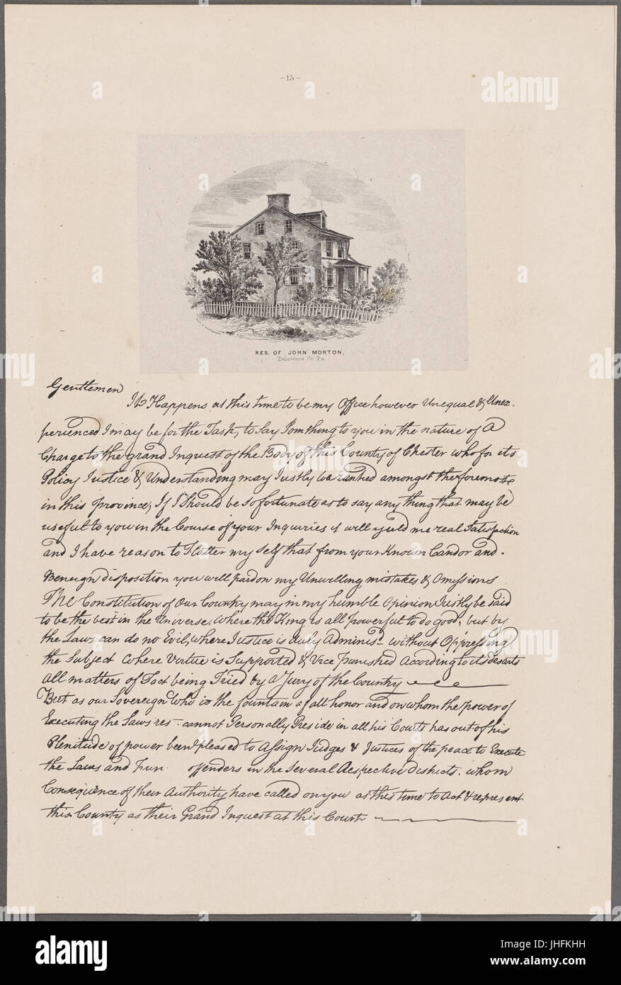 Morton, John. (Chester Co., Pennsylvania) a colleghi (NYPL b11868620-5339086) Foto Stock