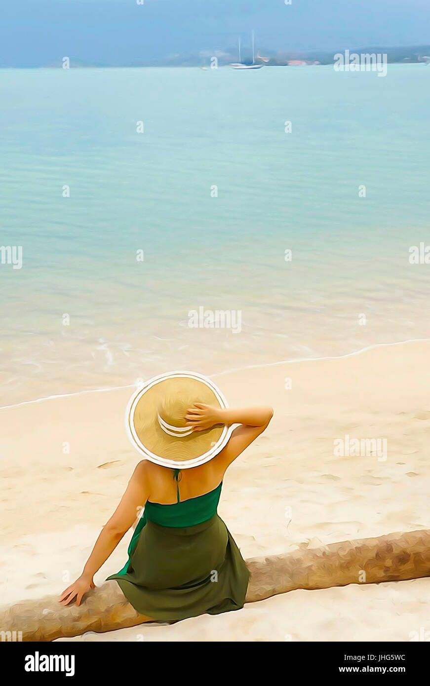 Bo Phut Beach, Koh Samui, Thailandia. - Foto digitale arte pittura Foto Stock