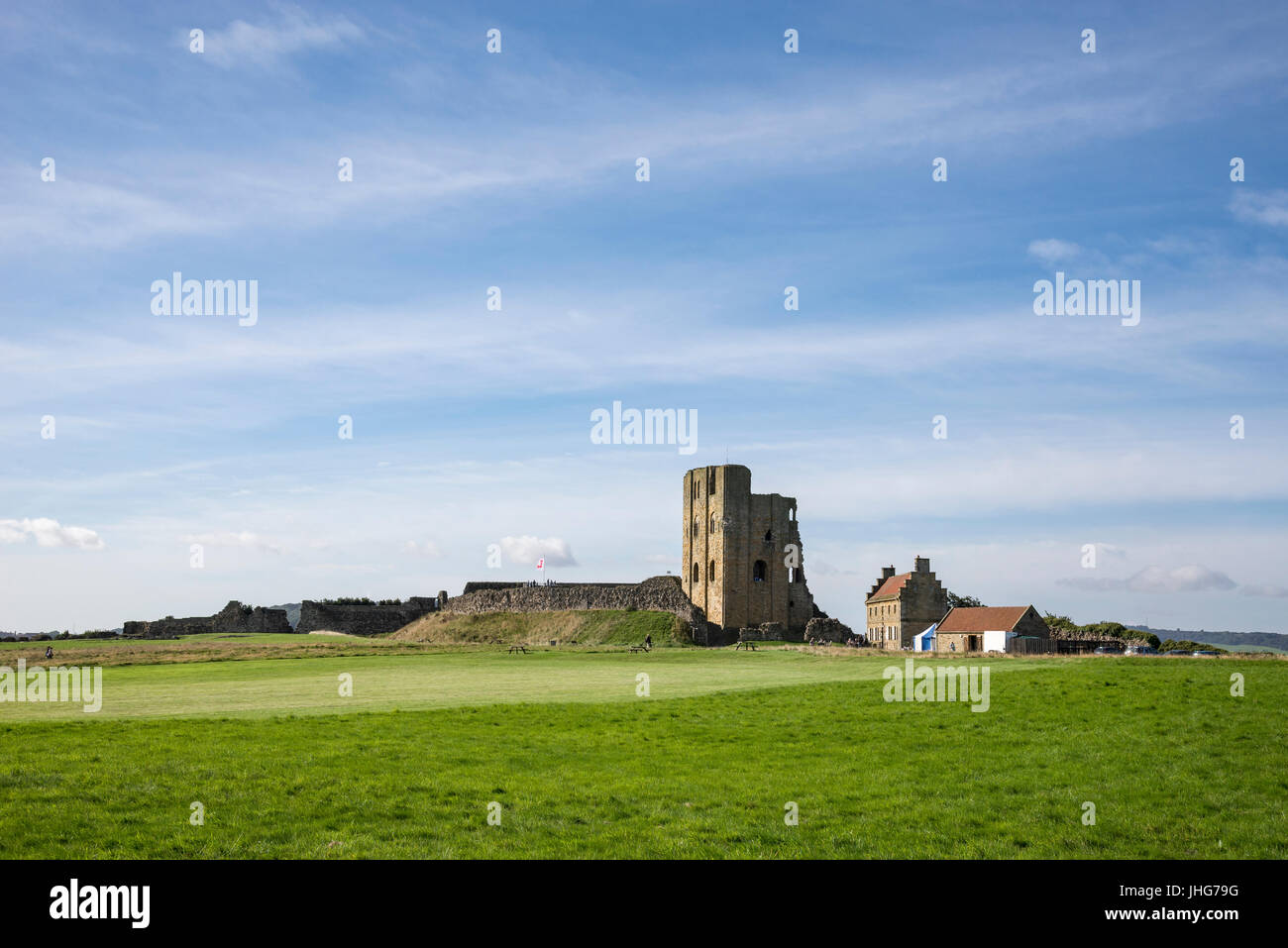 Castello di Scarborough, Scarborough, North Yorkshire, Inghilterra. Foto Stock