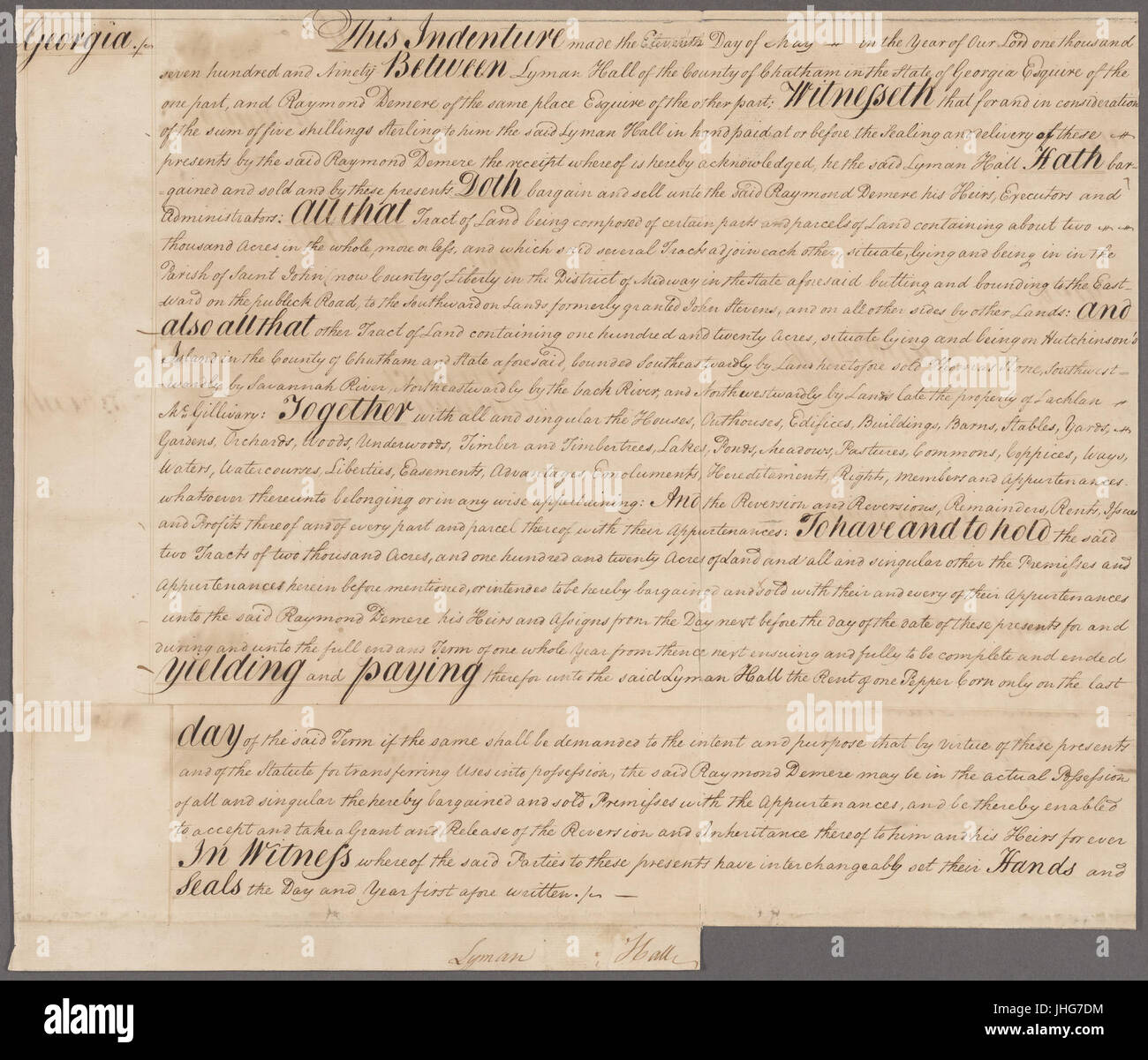 Hall, Lyman. Georgia (NYPL b11868620-5339320) Foto Stock